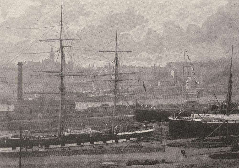 SCOTLAND. Partick 1901 old antique vintage print picture